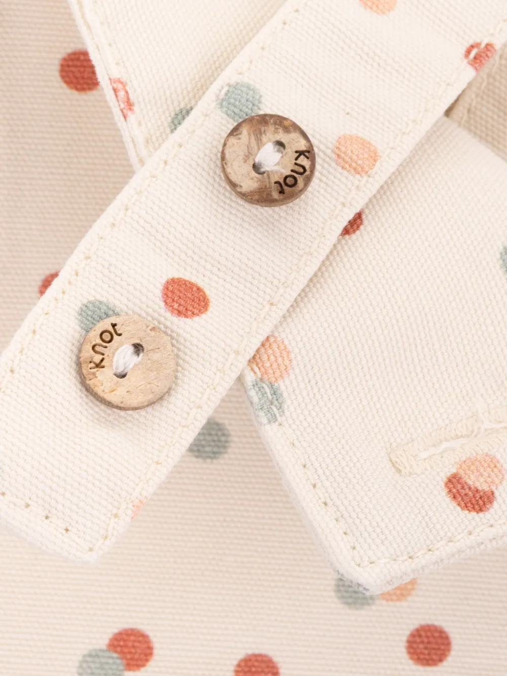  Knot Playful Dots Romper - Neutrals 