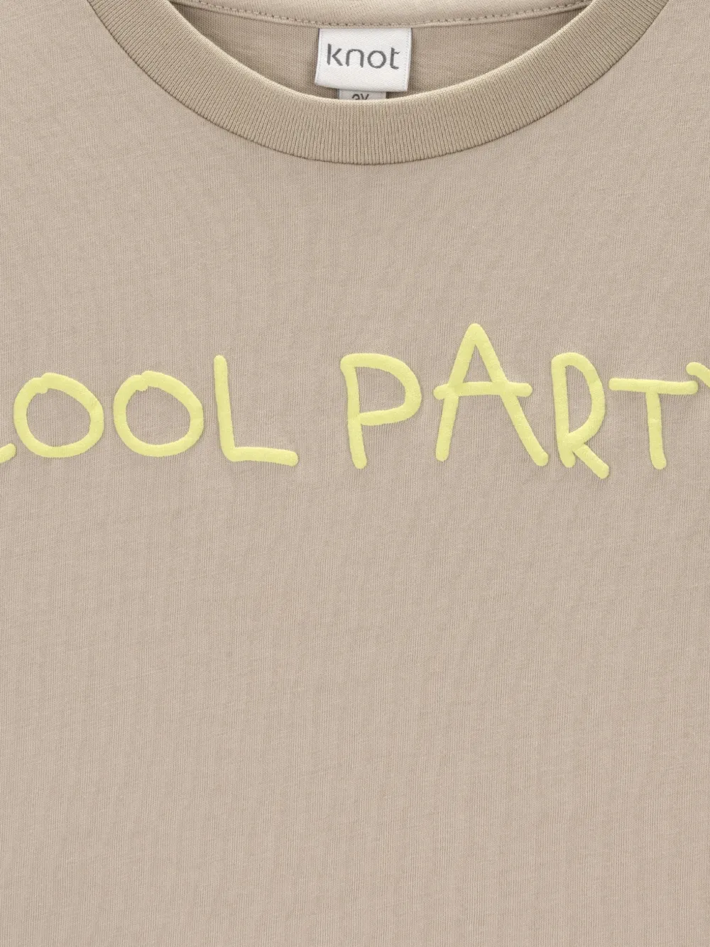 Knot T-shirt met ronde hals Bruin