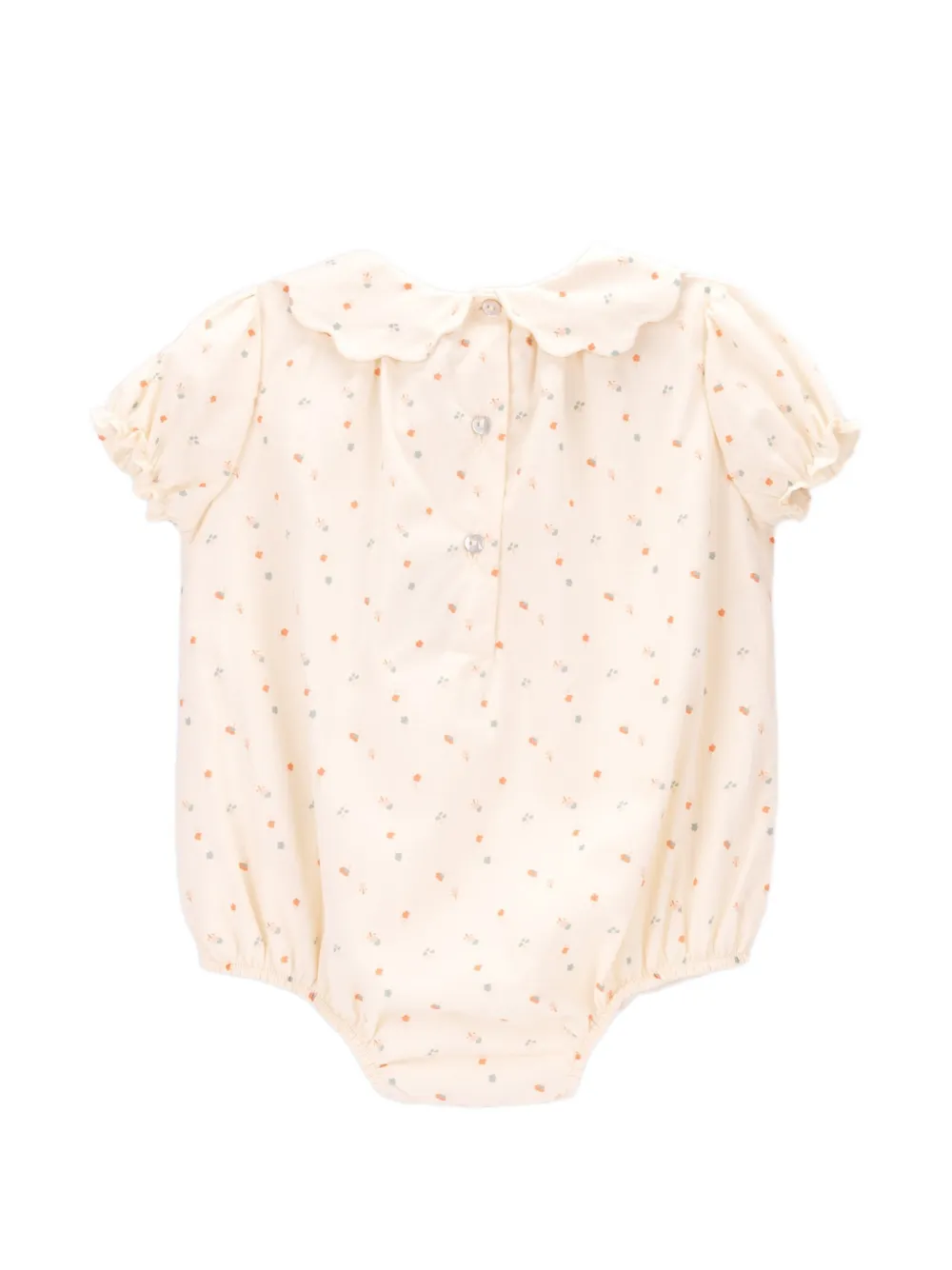 Knot Mary gewelfde romper met bloemen Beige