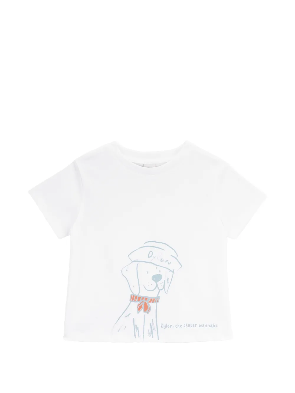 Knot T-shirt in cotone con stampa grafica - Bianco