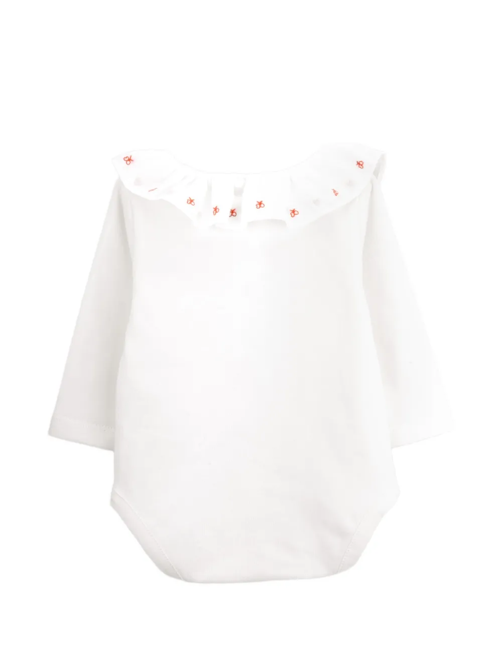 Knot Lenora ruffled print bodysuit - Bianco