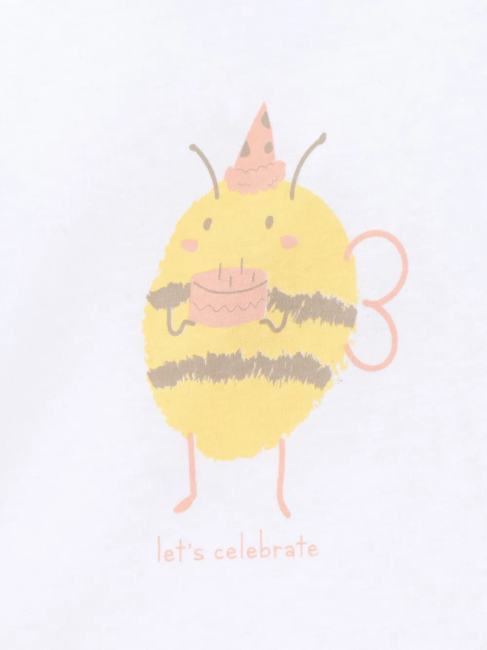 Knot Bee grafische prints T-shirt Wit