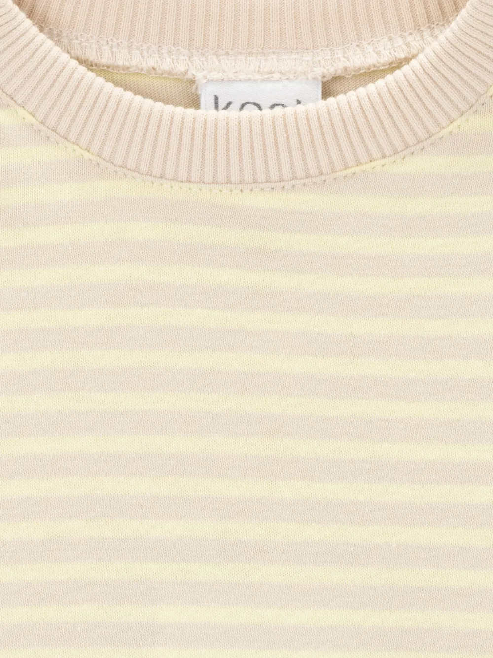  Knot Blurred Stripes Bodysuit - Yellow 