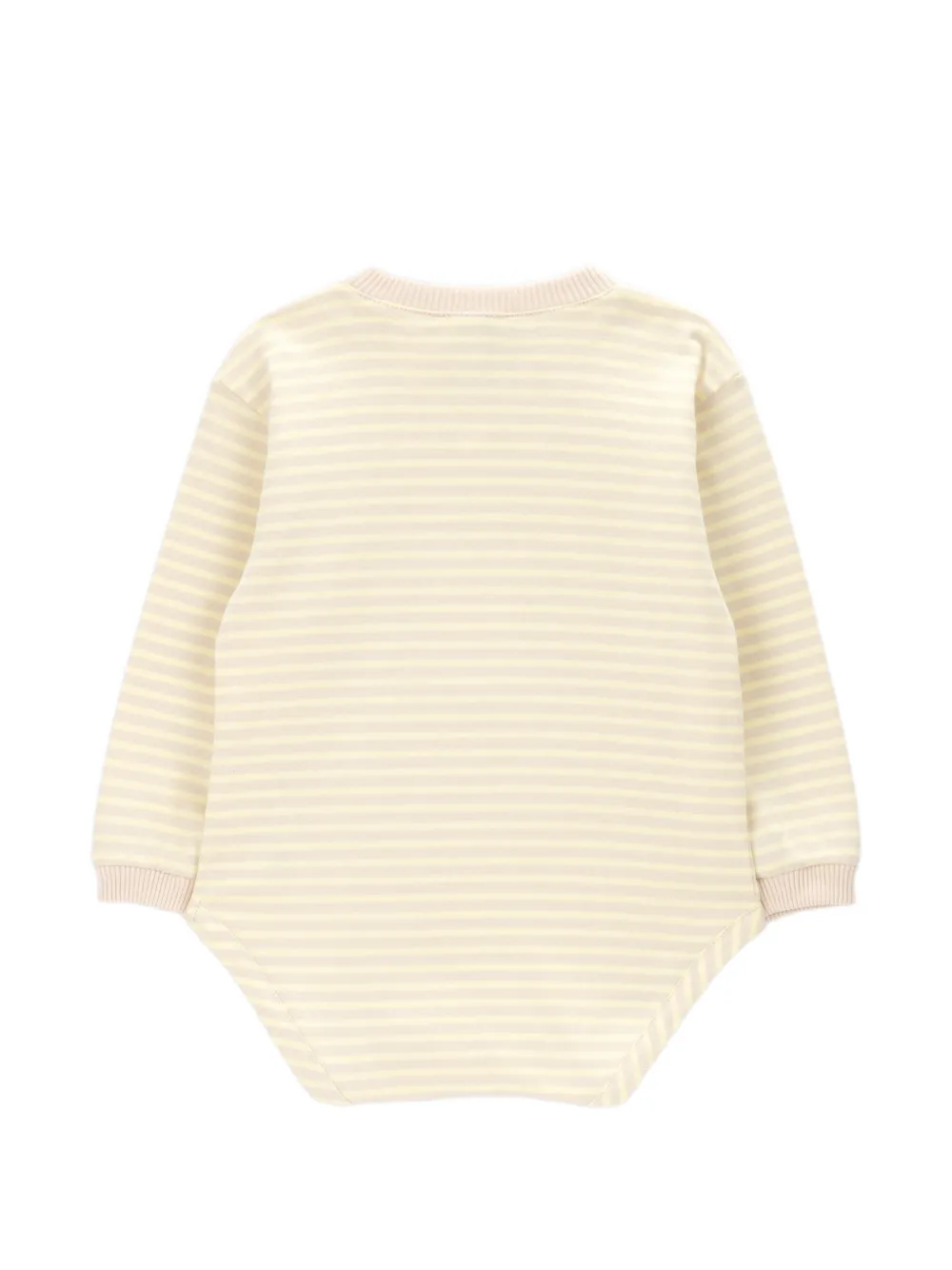  Knot Blurred Stripes Bodysuit - Yellow 