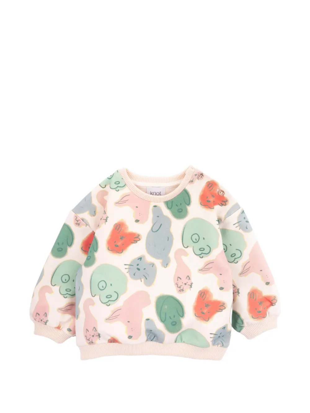 Knot animal-print sweatshirt - Toni neutri