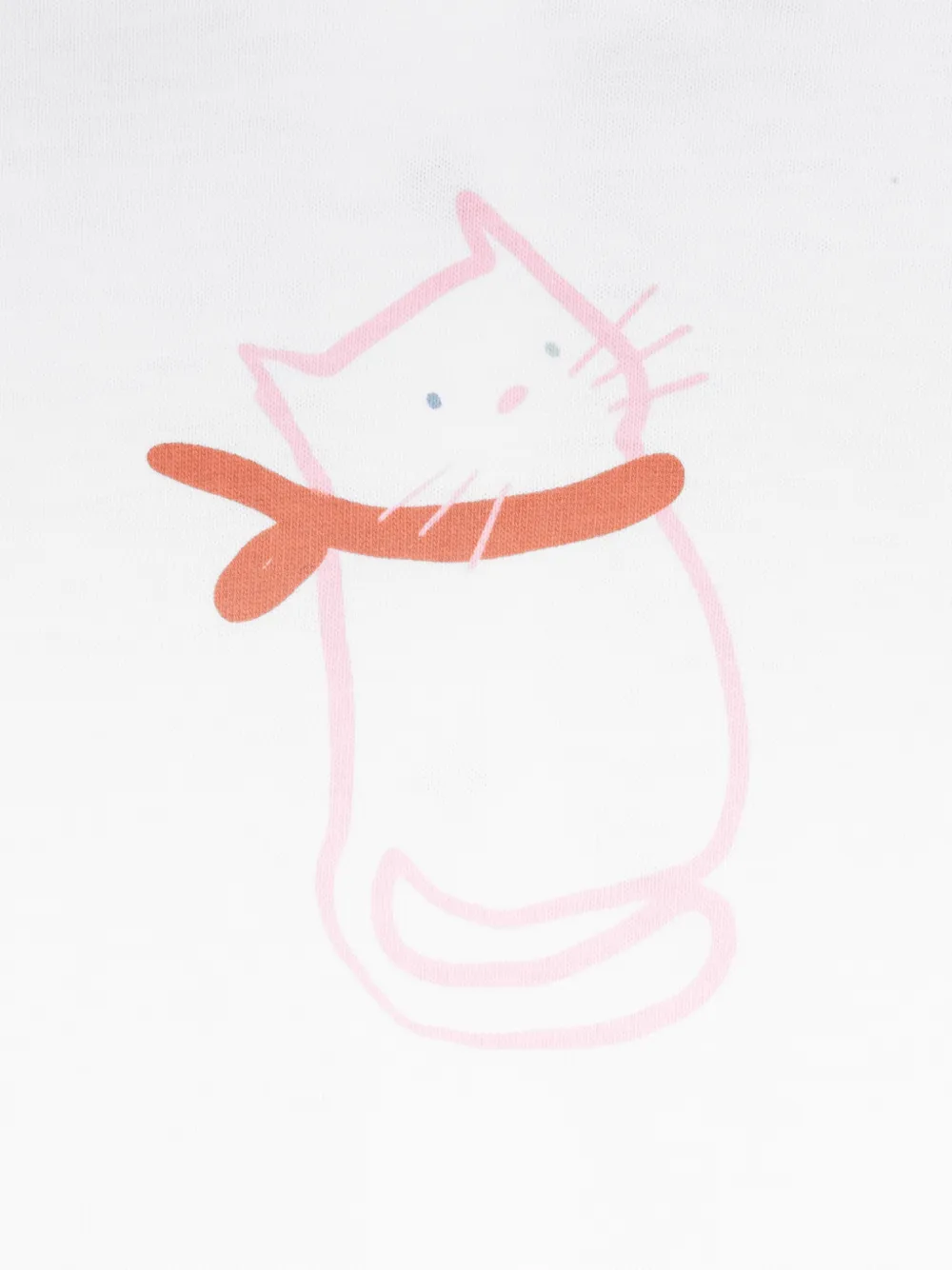 Knot Mary Cat T-shirt met ruches Wit
