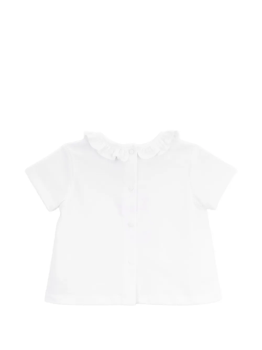 Knot Mary Cat T-shirt met ruches Wit