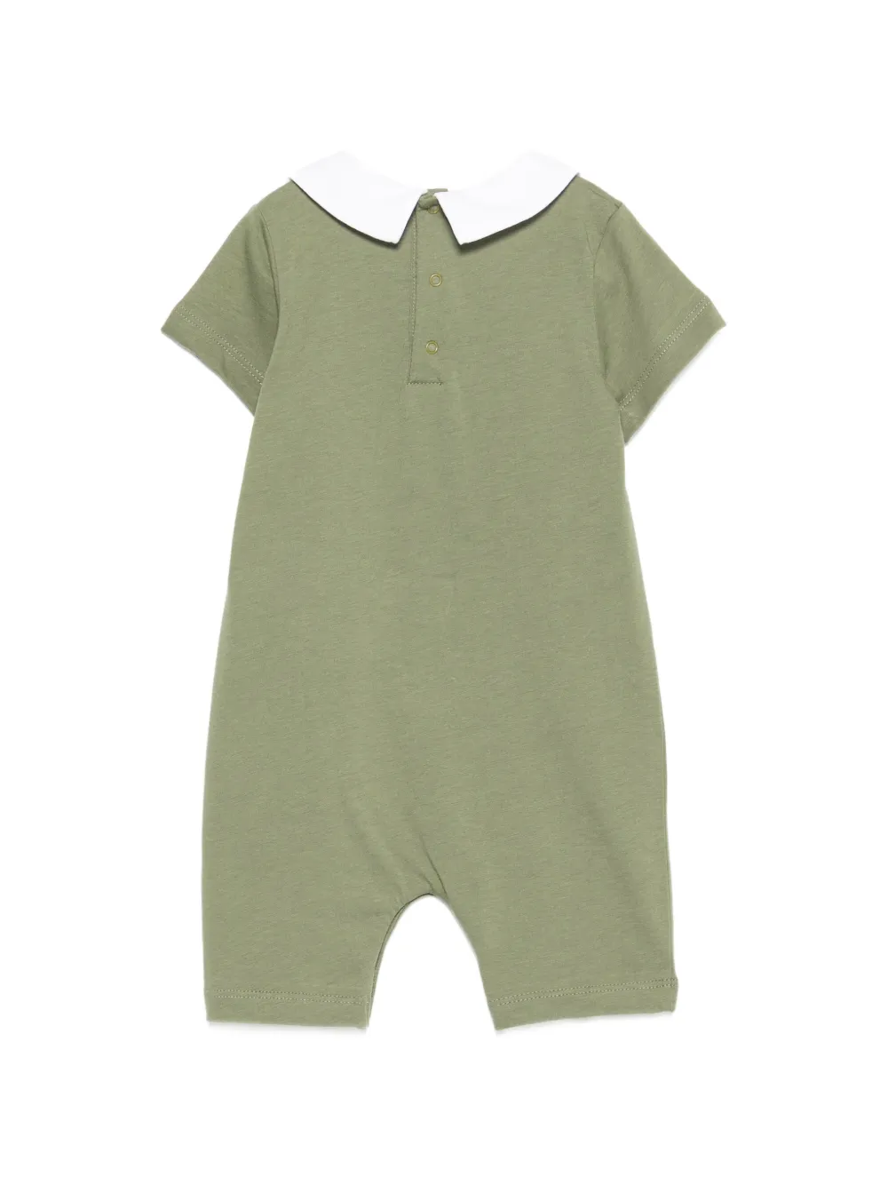 Moschino Kids Romper met grafische kraag Groen