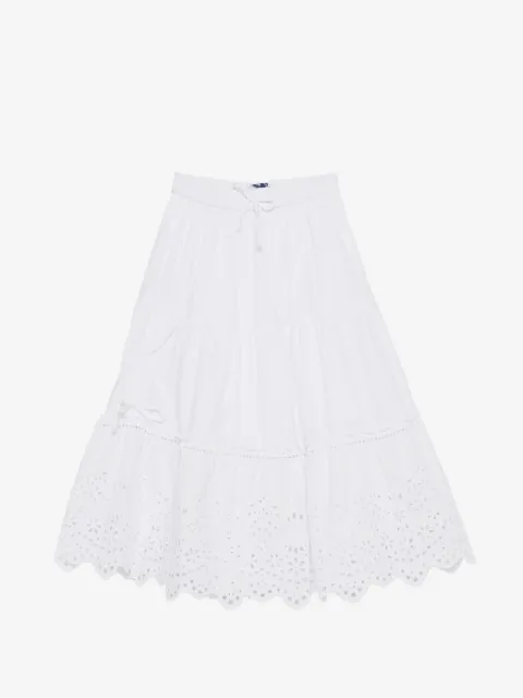 Ermanno Scervino Junior tiered eyelet skirt
