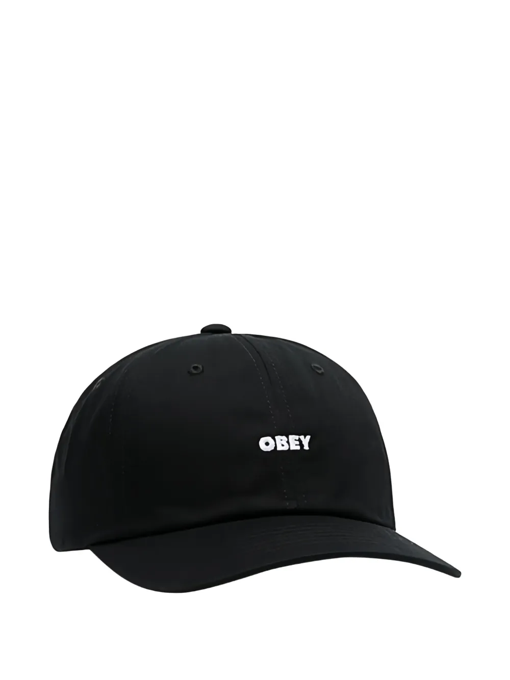 Obey Logo-detail Baseball Cap In Black