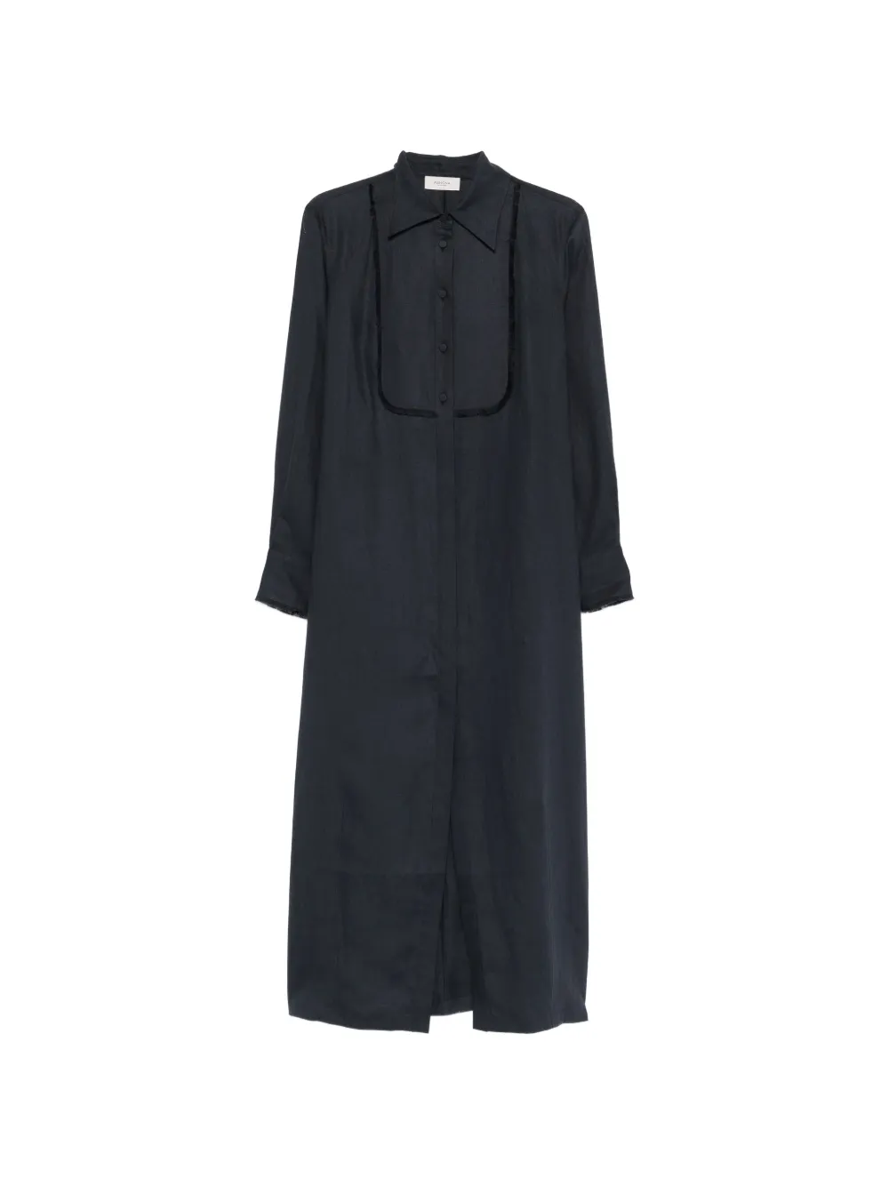 Agnona ribbon trim shirt dress - Blu