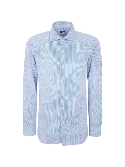 Barba cotton striped shirt