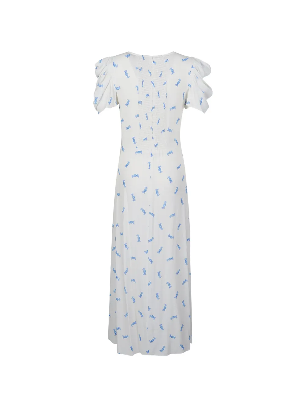  Mar De Margaritas Puff-sleeve Printed Maxi Dress - White 