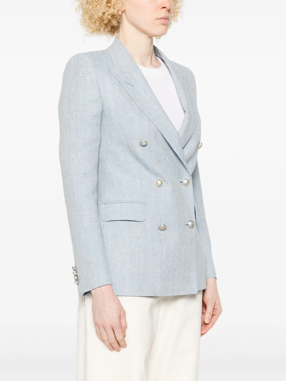 Tagliatore Blazer met dubbele rij knopen Blauw