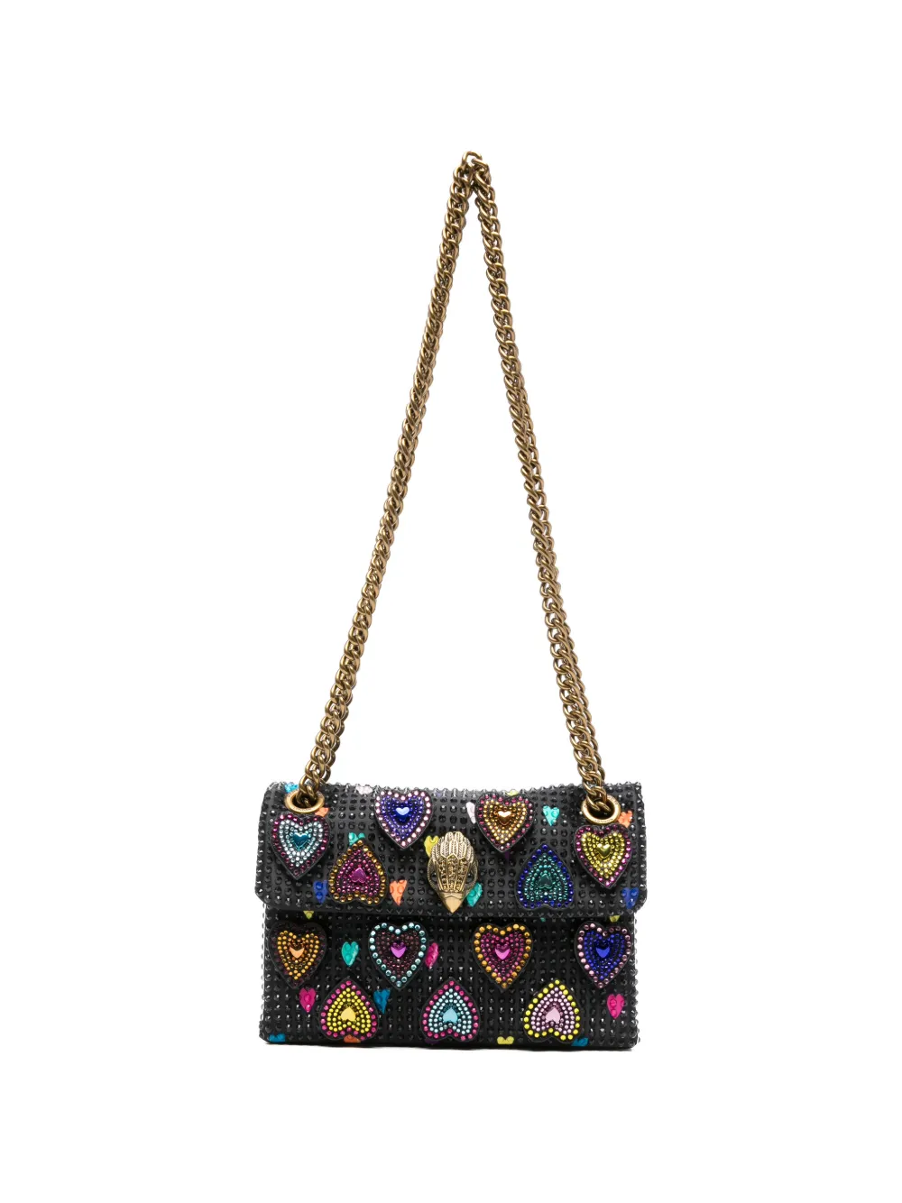 Kurt Geiger mini Kensington heart embellished shoulder bag - Nero