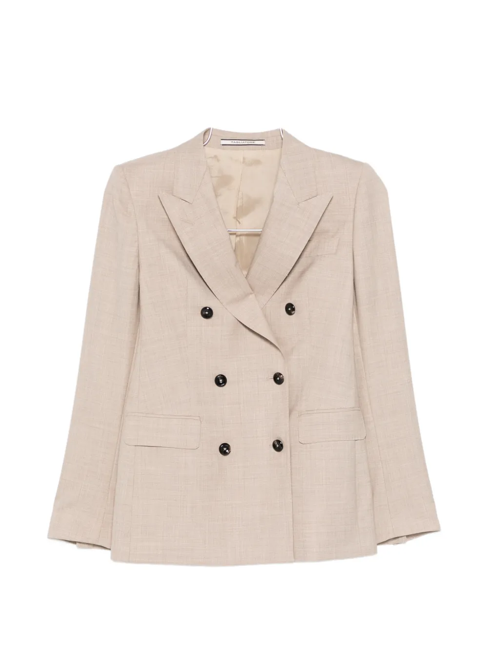 Tagliatore Double-breasted Suit In Neutral