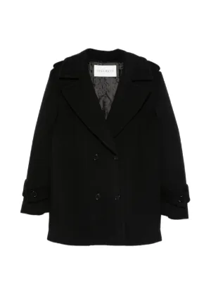 gigliコート Romeo Gigli Pre-Owned 1990s ファートリム コート | ブラック