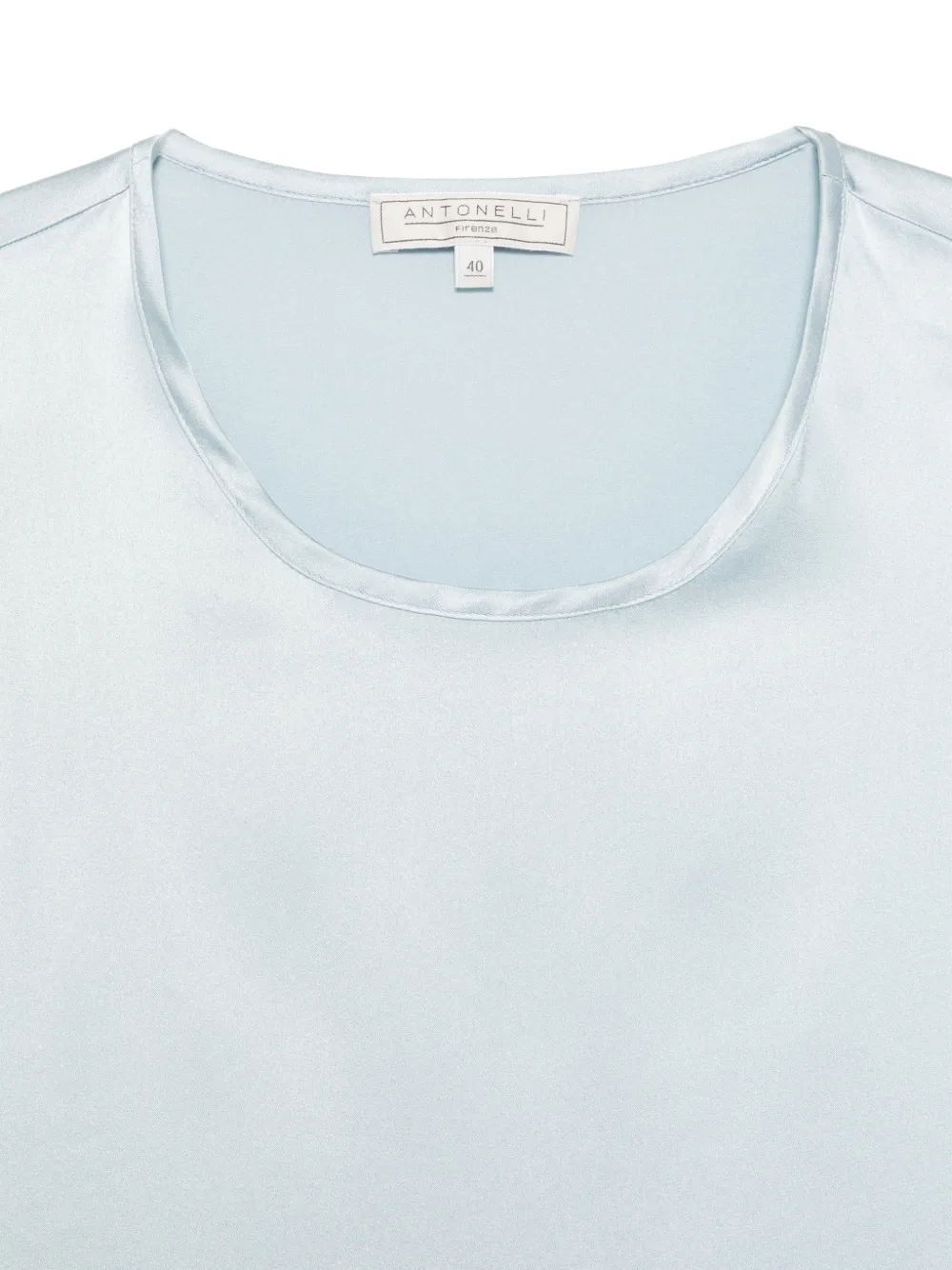  Antonelli Creta Round-neck Blouse - Blue 