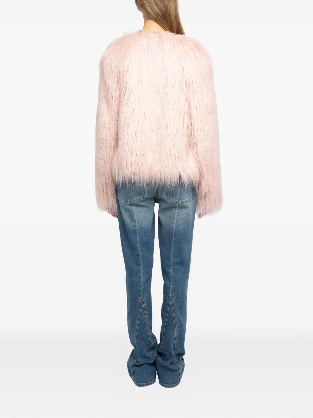 Zadig&Voltaire Freddie Curly jas van imitatiebont Roze