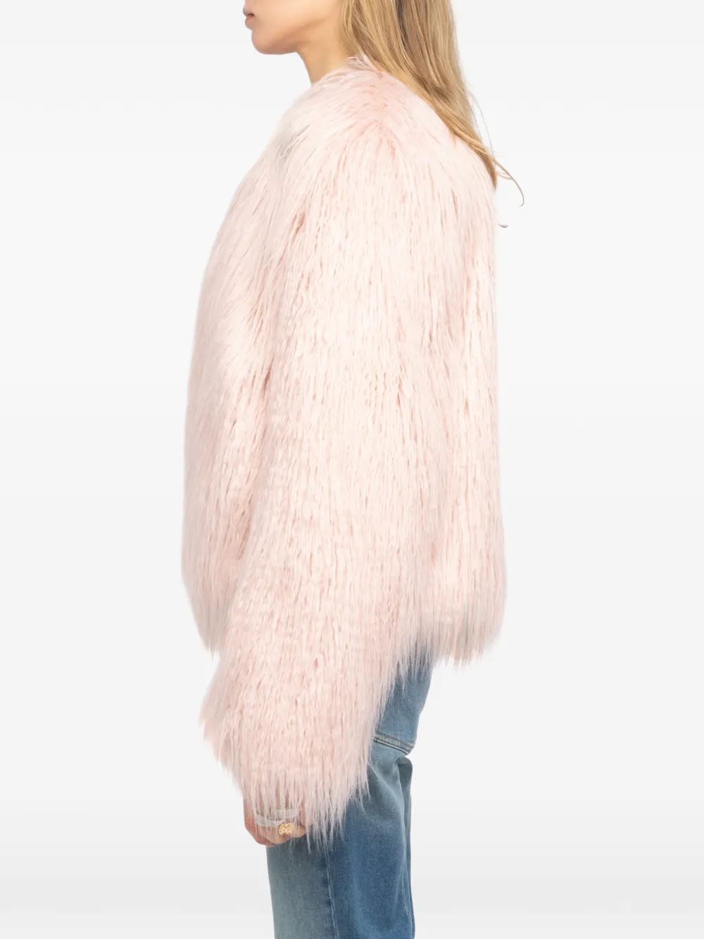 Zadig&Voltaire Freddie Curly jas van imitatiebont Roze