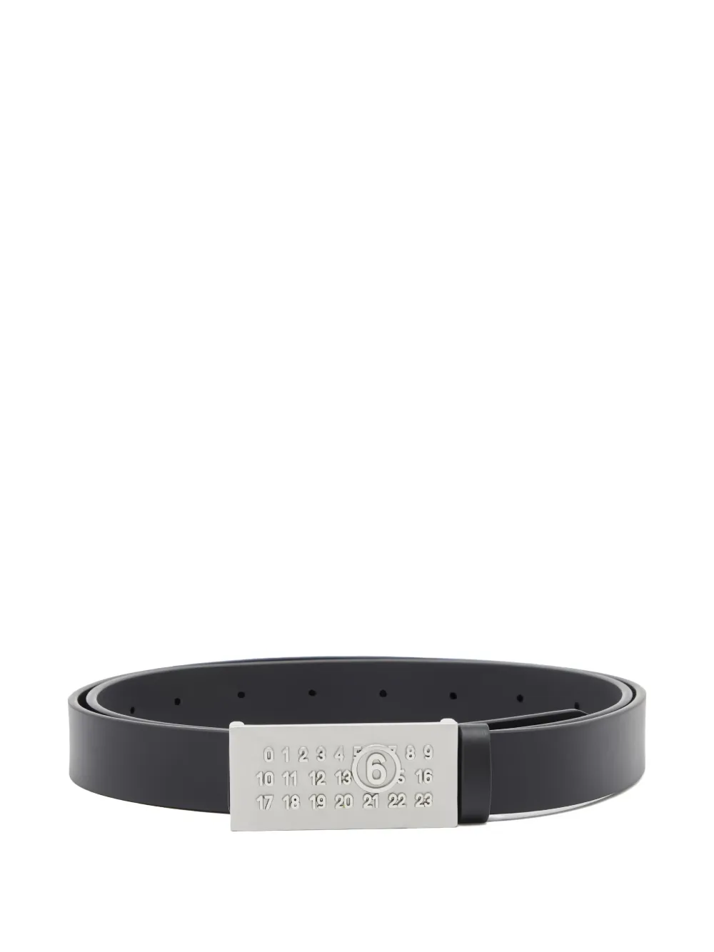 MM6 Maison Margiela silver tone buckle belt - Nero