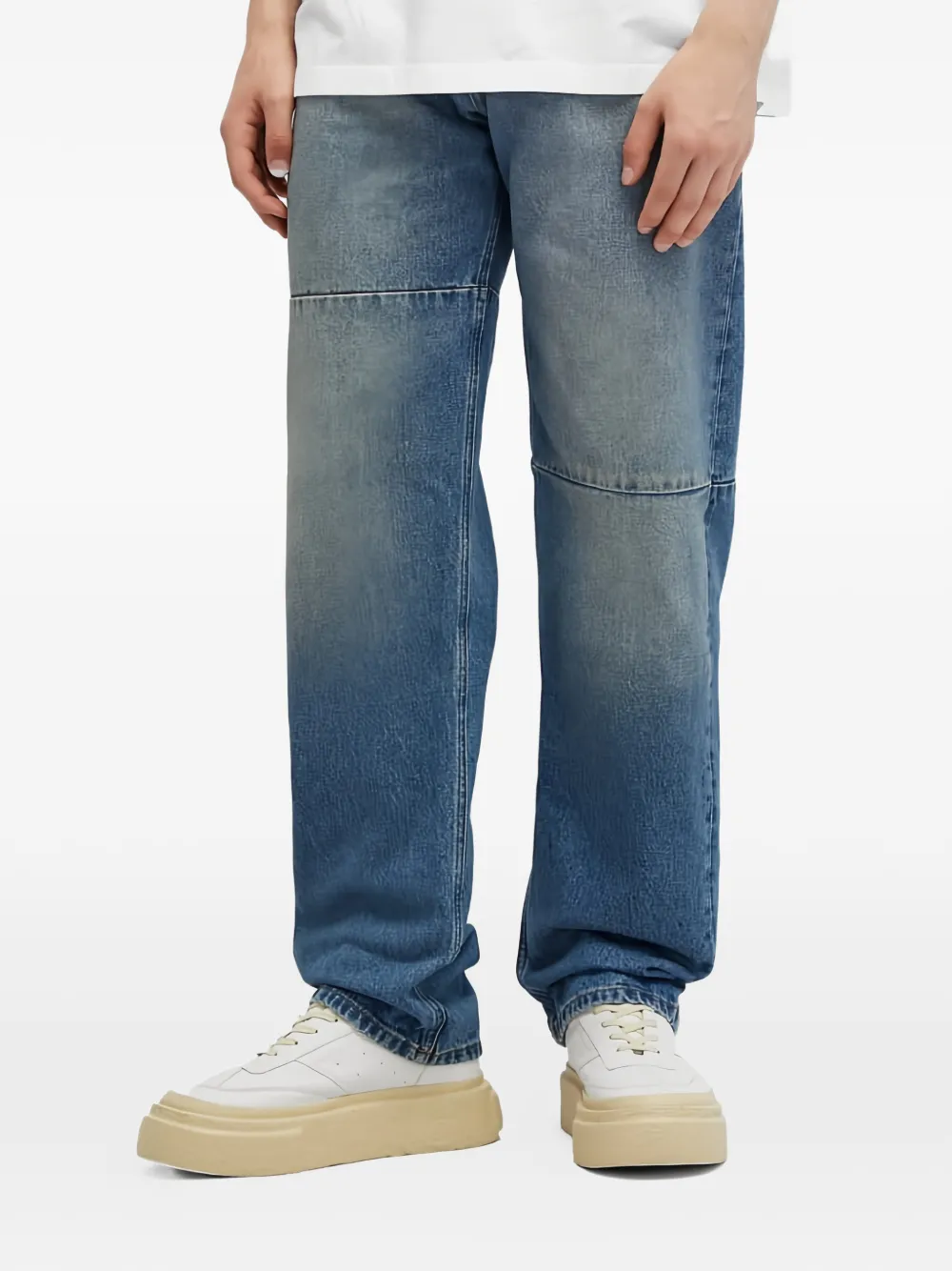 MM6 Maison Margiela Denim jeans met vlakken Blauw
