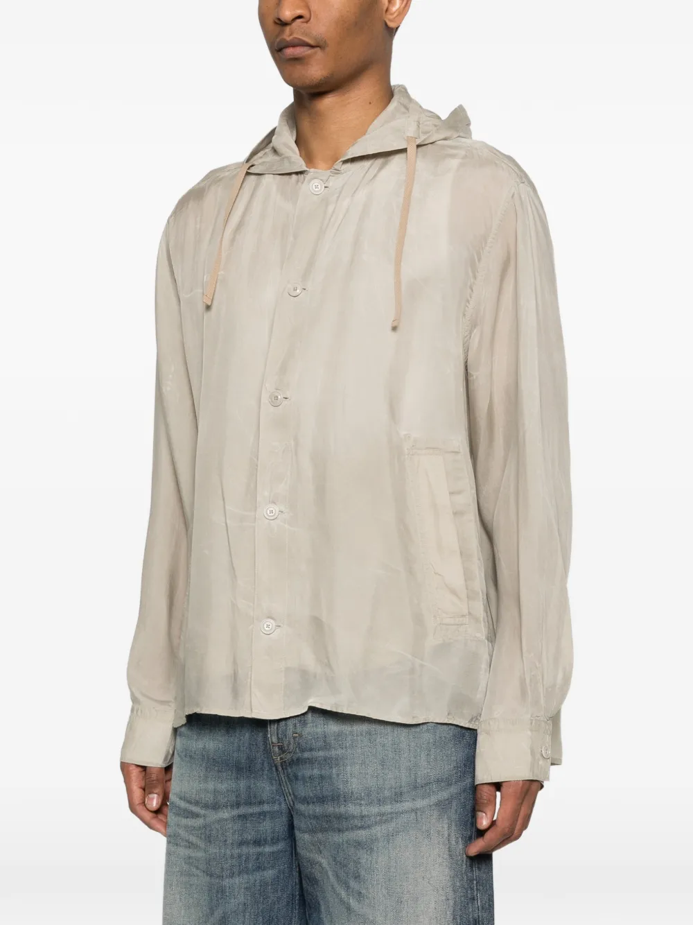  Our Legacy Hooded-neck Shirt - Neutrals 