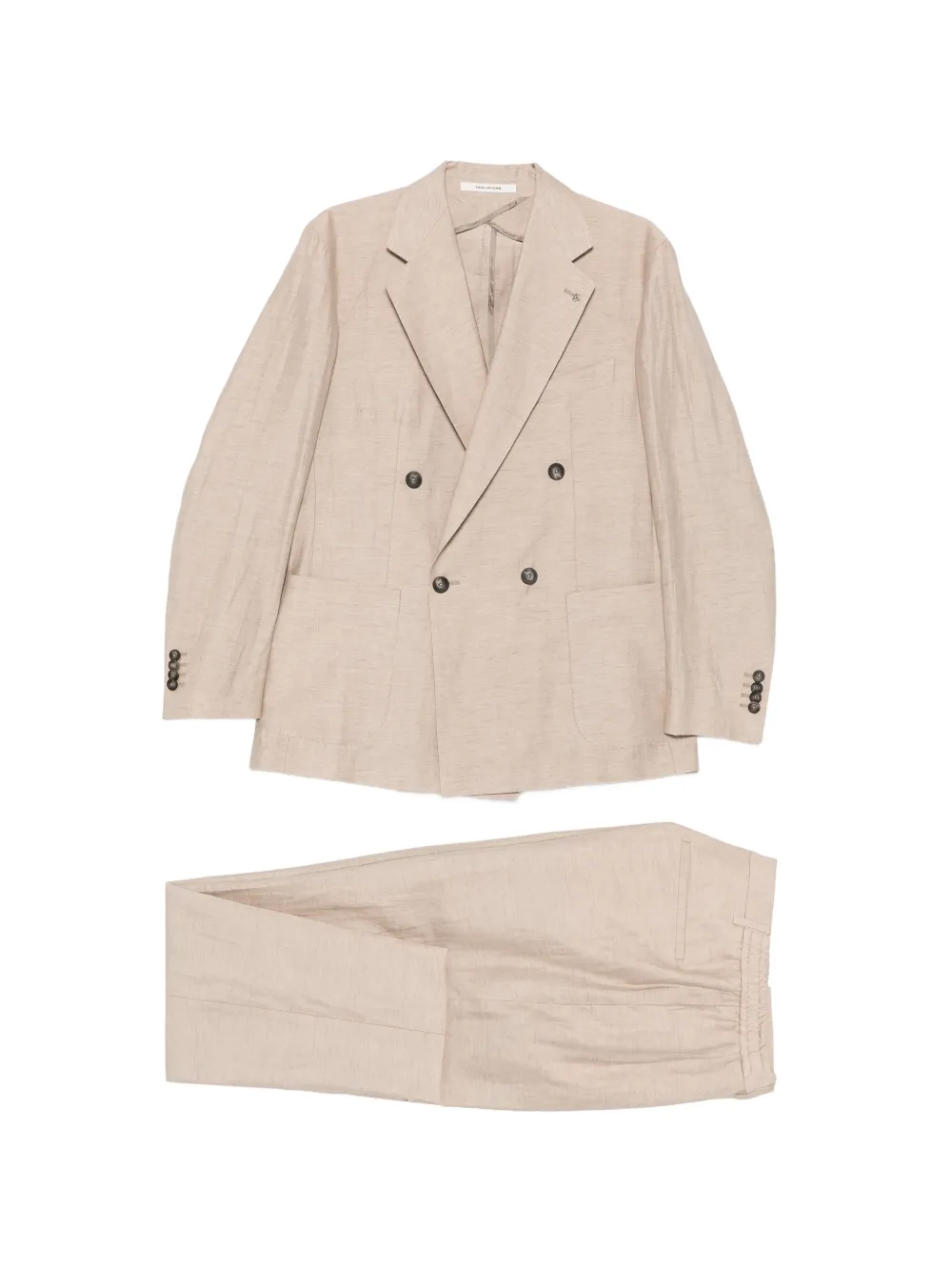 Tagliatore Norman double-breasted pleated suit - Toni neutri