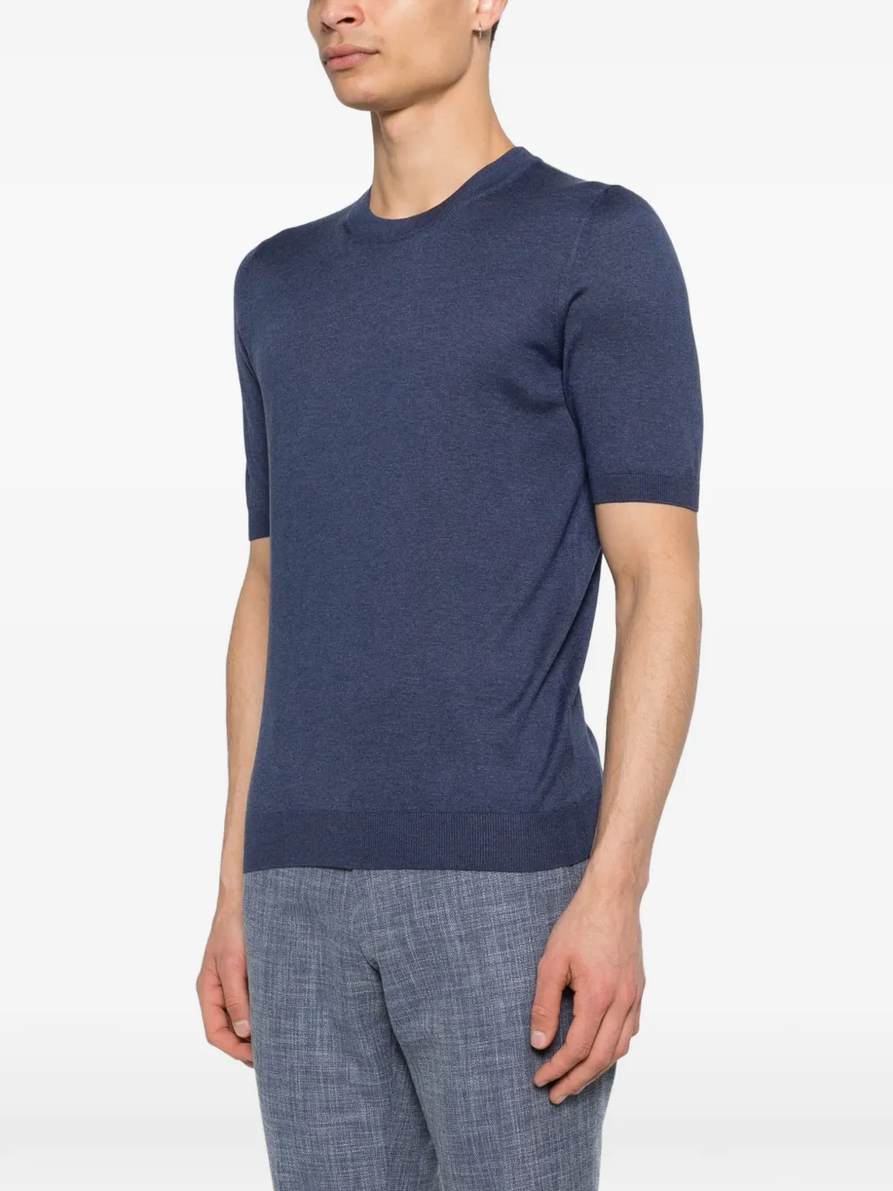 Tagliatore Josh T-shirt met korte mouwen Blauw