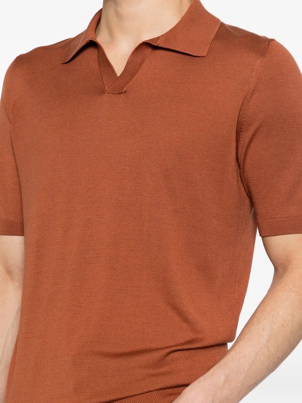 Tagliatore Keith T-shirt met V-hals Bruin