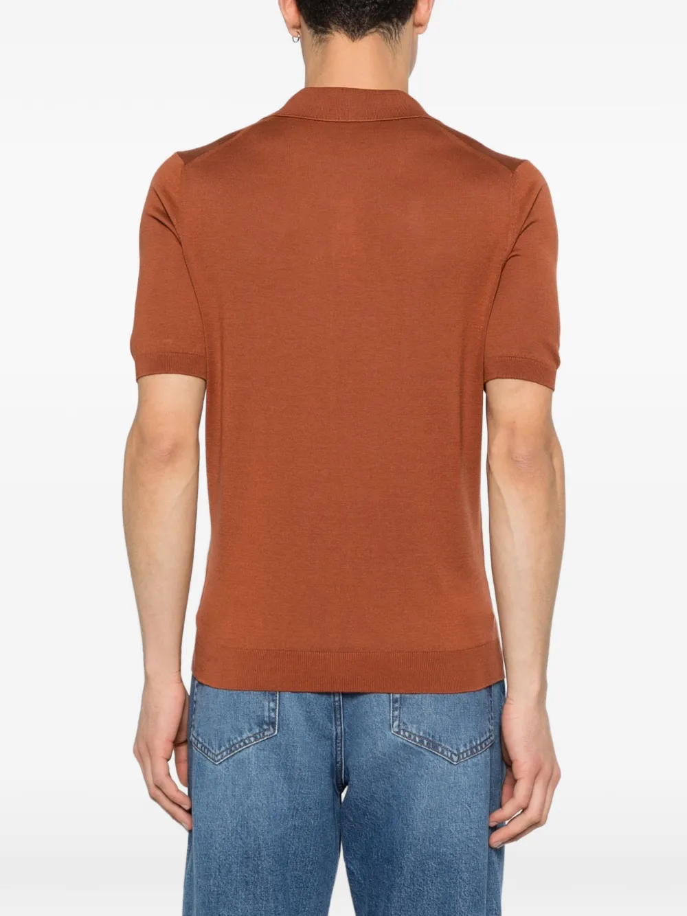 Tagliatore Keith T-shirt met V-hals Bruin