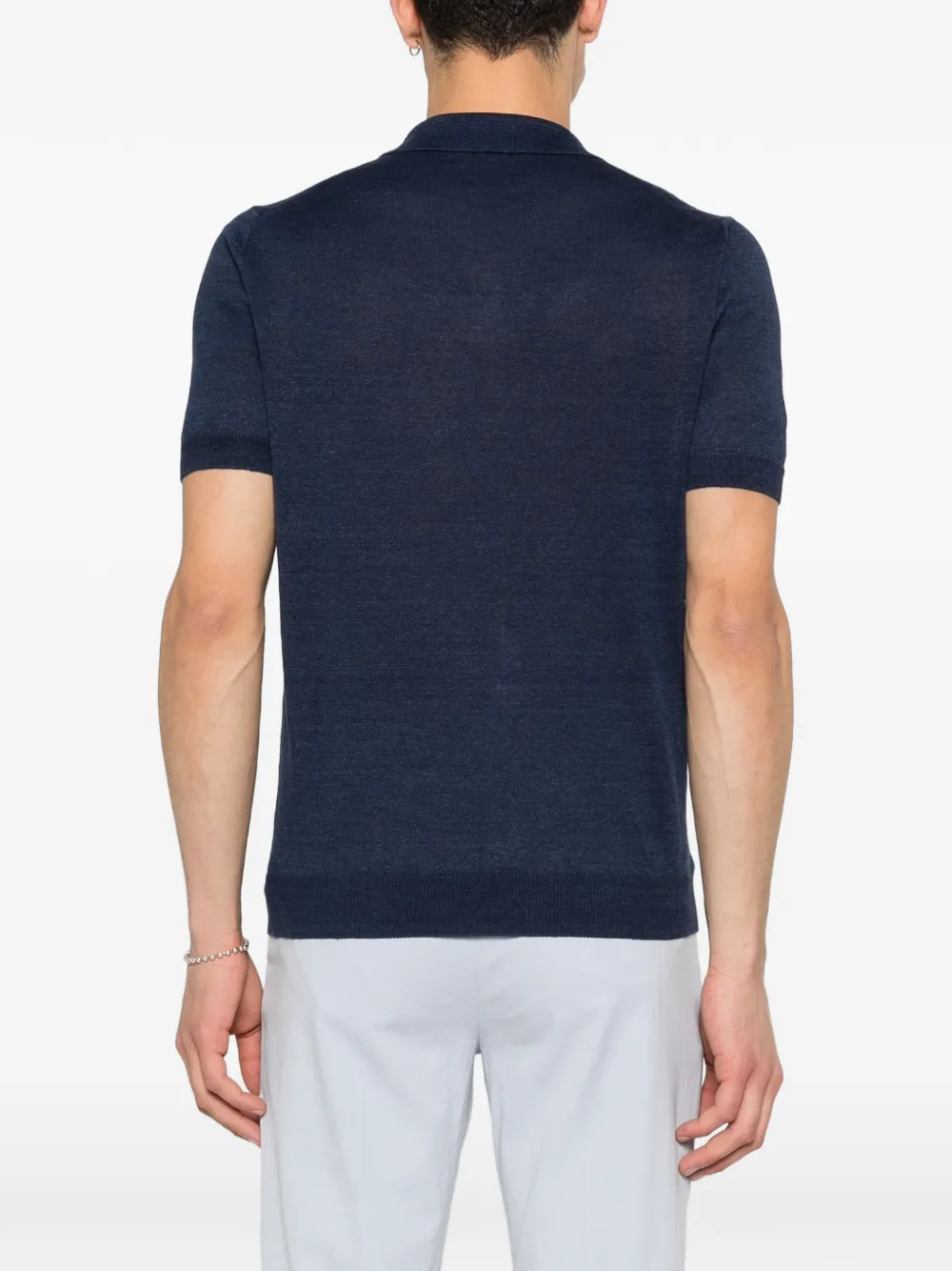 Tagliatore Keith T-shirt met V-hals Blauw