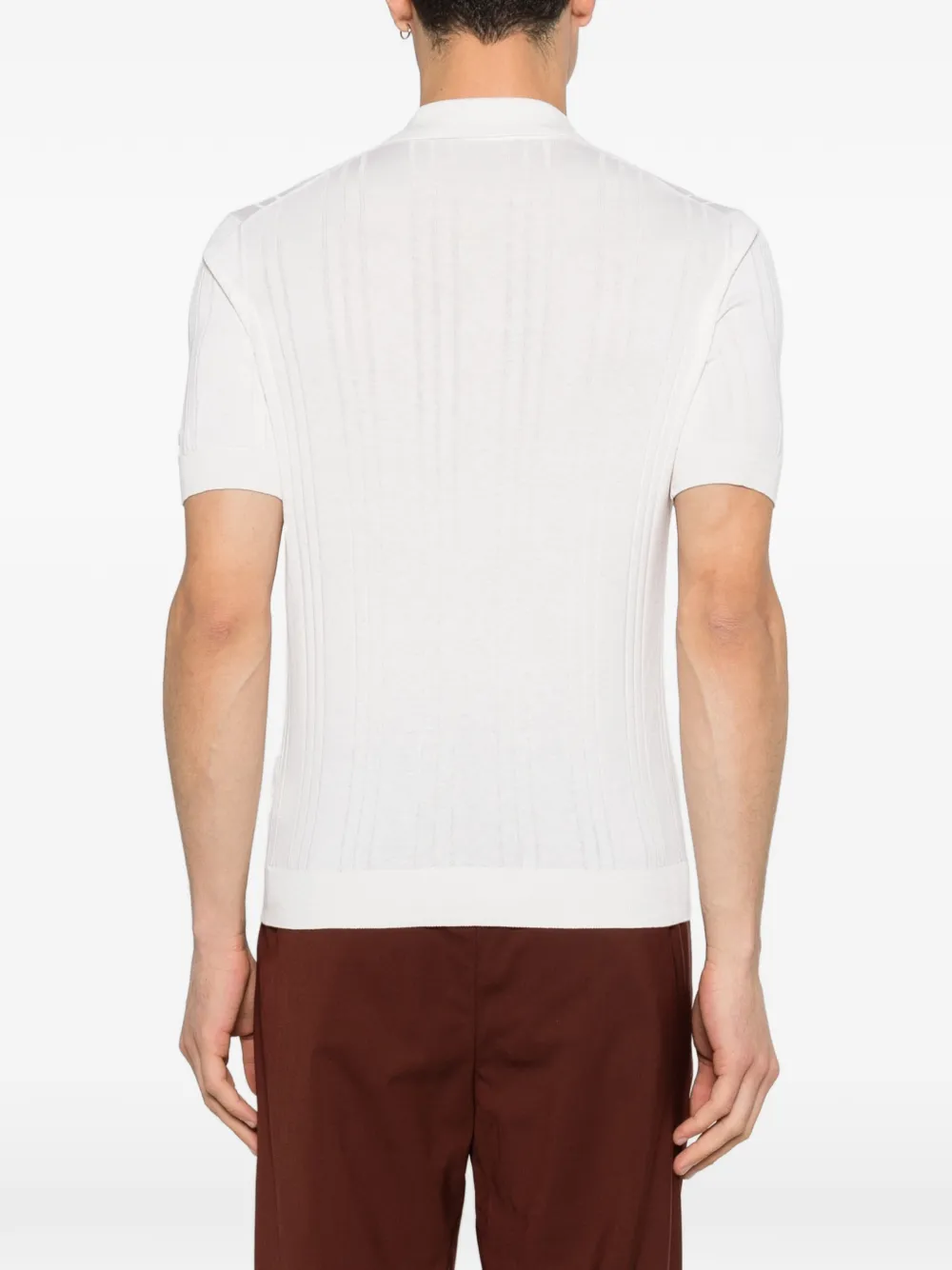 Tagliatore T-shirt met korte mouwen en polokraag Beige