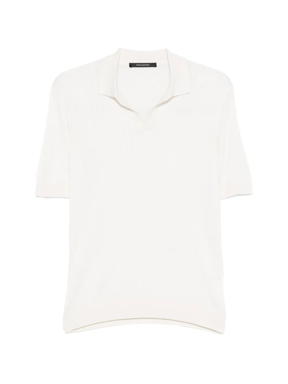 Tagliatore T-shirt met korte mouwen en polokraag Beige