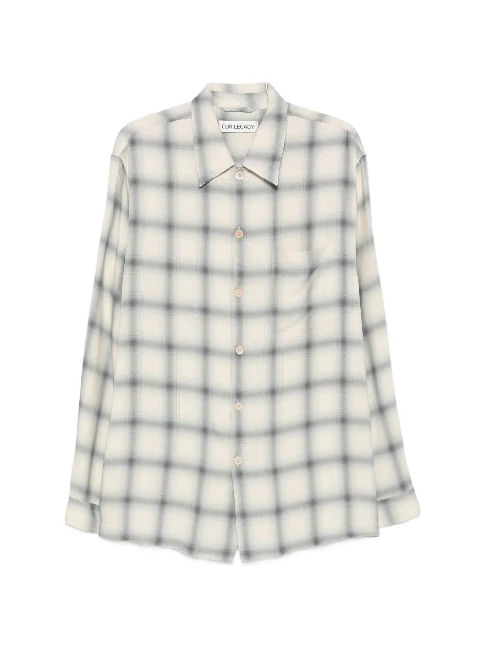 OUR LEGACY Every check-print long-sleeve shirt - Toni neutri