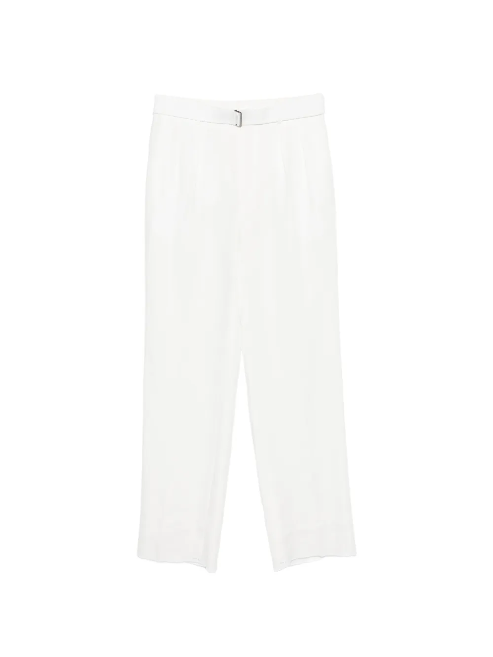 Tagliatore belted pleated-detail trousers - Weiß