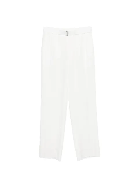 Tagliatore belted pleated-detail trousers