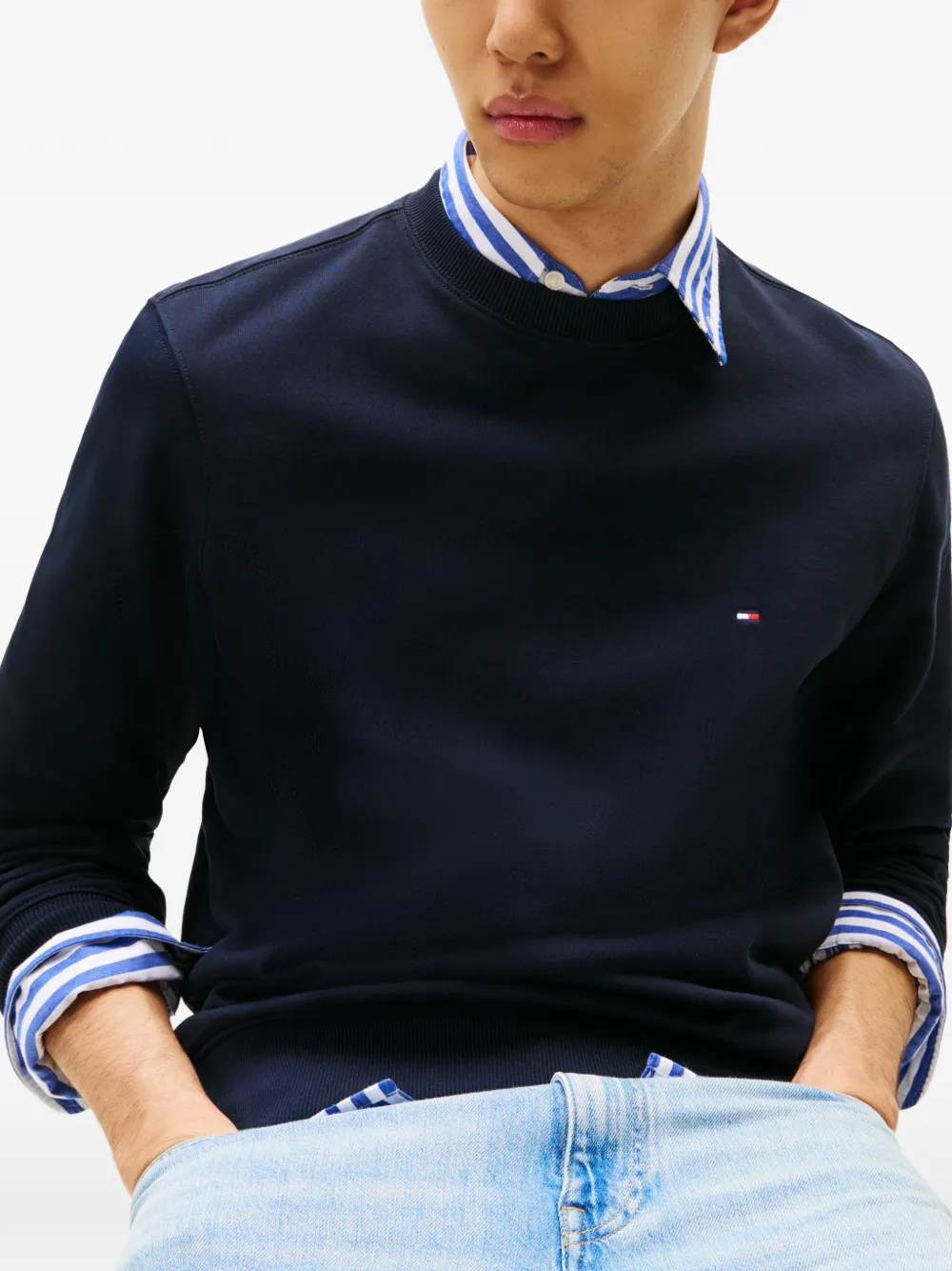 Tommy Hilfiger Trui met ronde hals Blauw