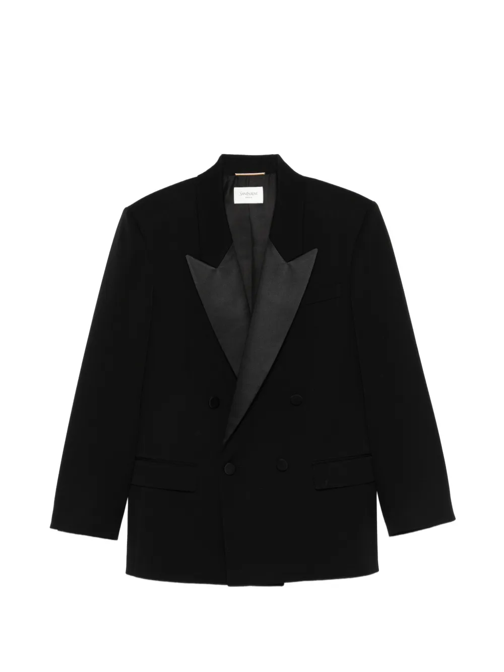 Saint Laurent double-breasted peak-lapel blazer - Black