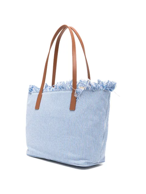 MC2 Saint Barth fringed-detail striped-pattern tote bag