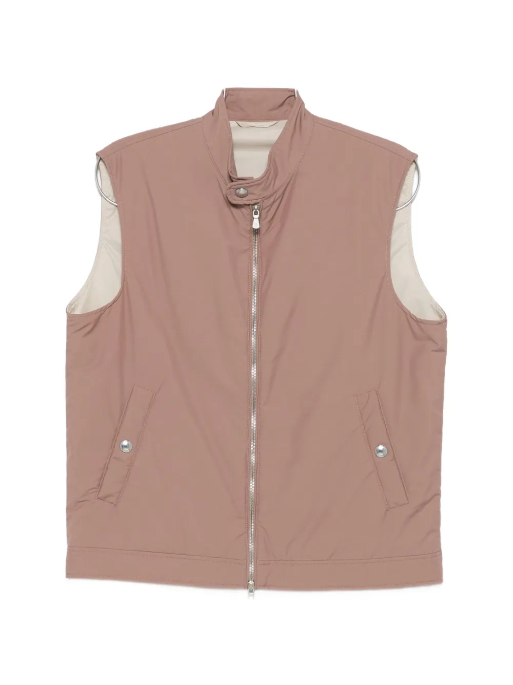 Eleventy zip pocket gilet - Rosa