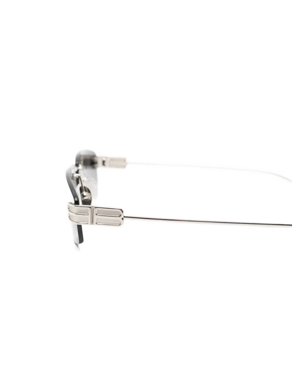 Balenciaga Eyewear Gossip zonnebril met rechthoekig montuur Zilver