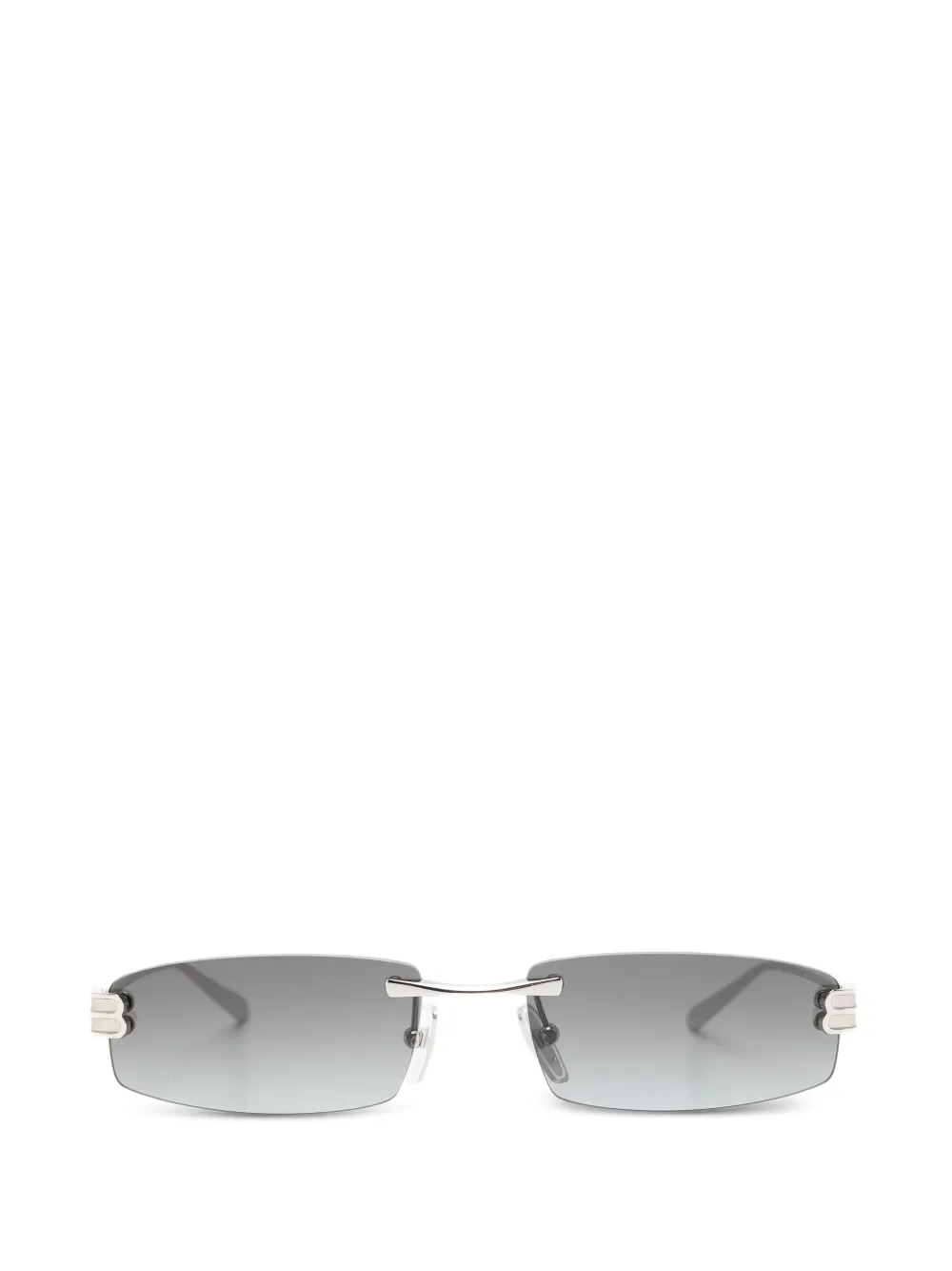 Balenciaga Eyewear rectangle-frame rimless sunglasses - Argento