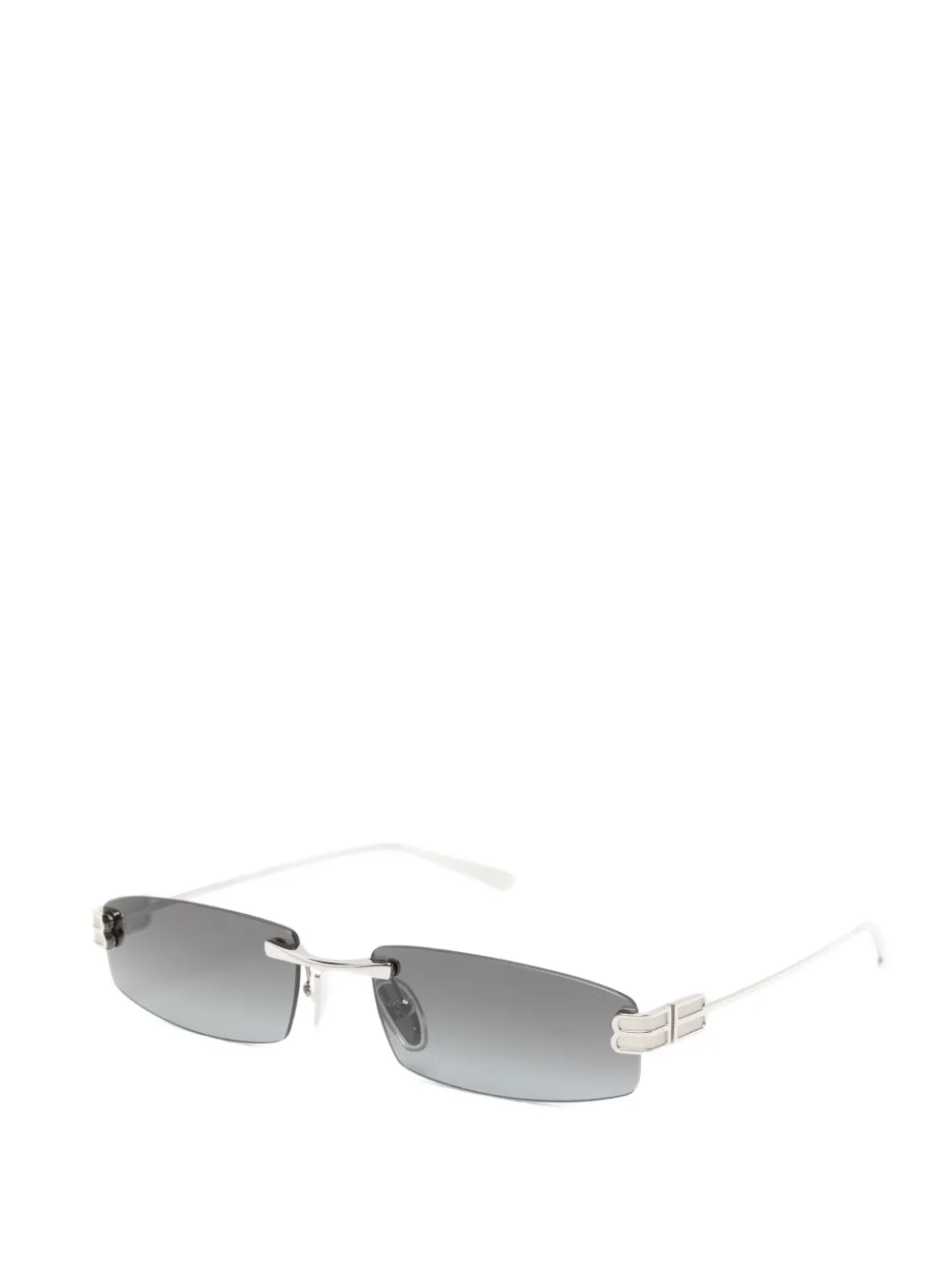 Balenciaga Eyewear Gossip zonnebril met rechthoekig montuur Zilver