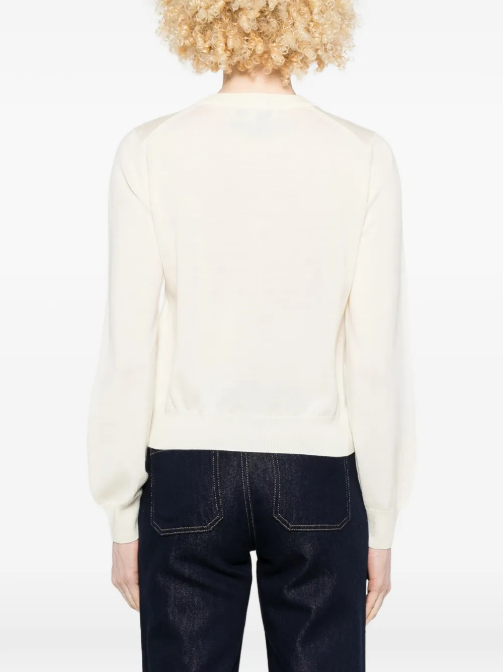 Maison Kitsuné Vest met vossenpatroon Beige