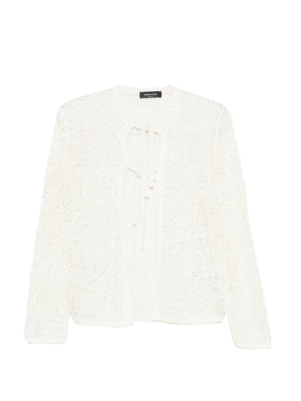 Fabiana Filippi tie-detail cardigan - Neutrals