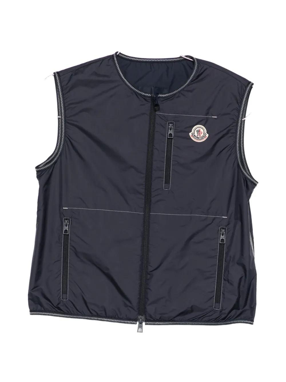 Moncler Alshain zip gilet - Blu