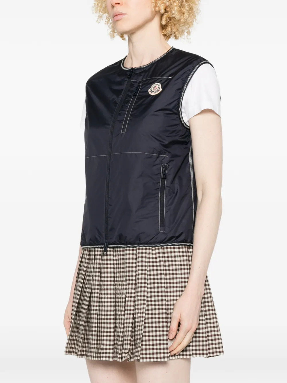  Moncler Alshain Zip Gilet - Blue 