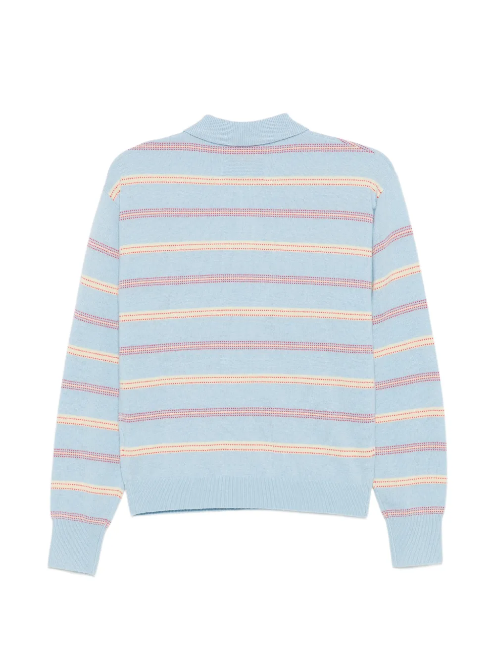 Guest In Residence Collegiate Striped Polo Top in Blue, view 2