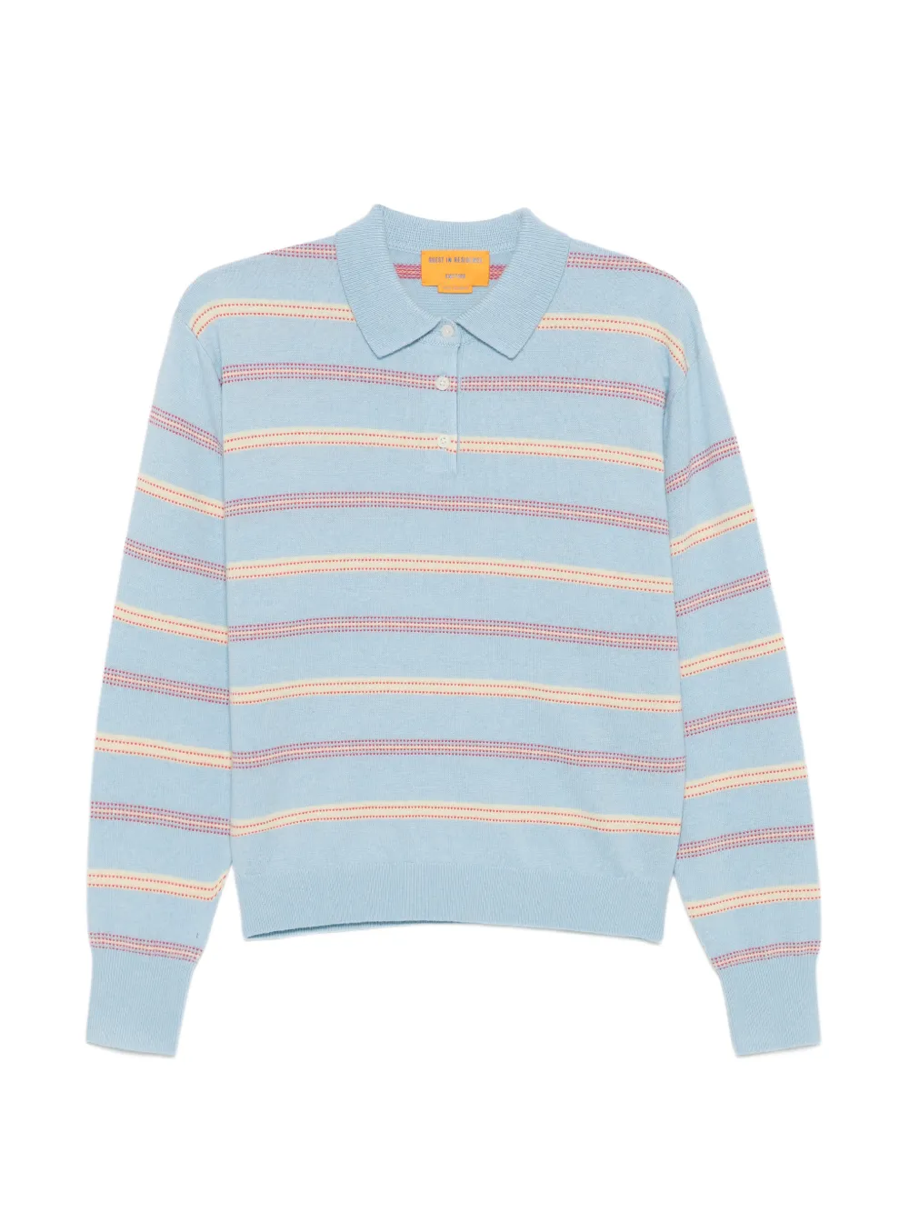 Guest In Residence Collegiate striped polo top - Blu